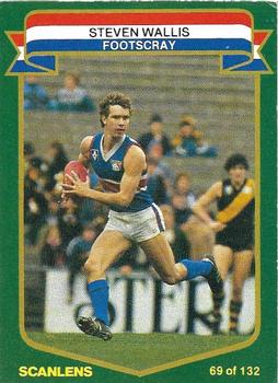 1985 Scanlens VFL #69 Steven Wallis Front